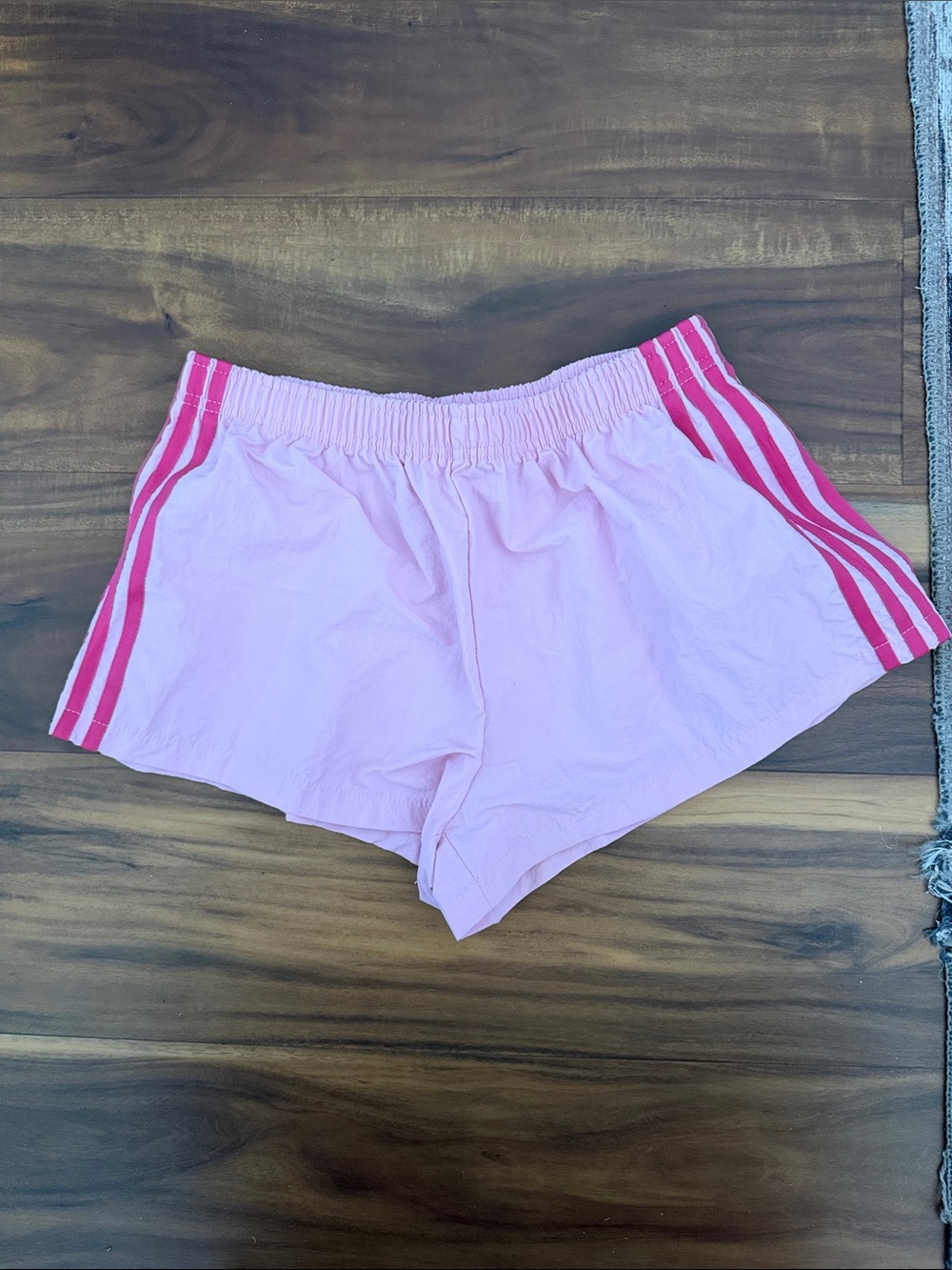 Women’s Pink Athletic Shorts with Contrast Side Stripes